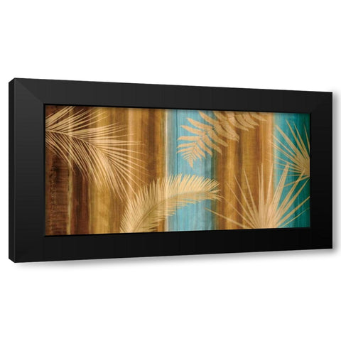 Caribbean Palms Black Modern Wood Framed Art Print by Seba, John