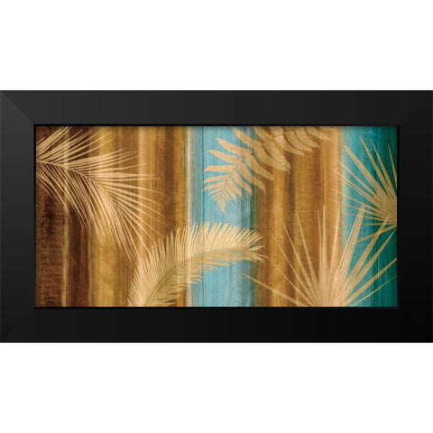 Caribbean Palms Black Modern Wood Framed Art Print by Seba, John