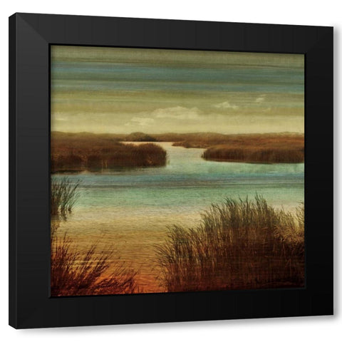On The Water I Black Modern Wood Framed Art Print by Seba, John