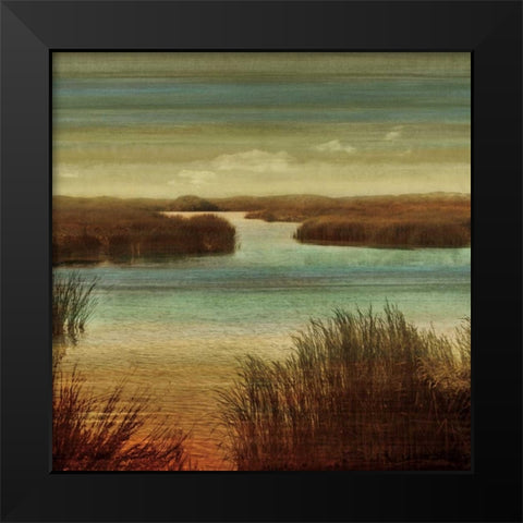 On The Water I Black Modern Wood Framed Art Print by Seba, John