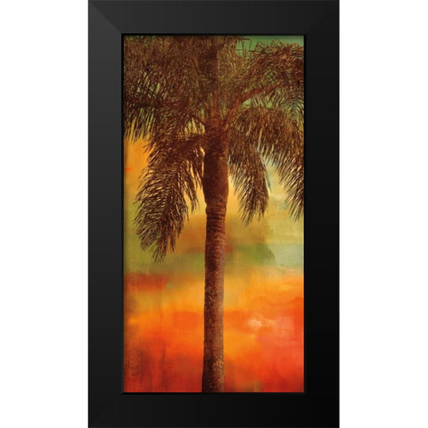 Sunset Palms I Black Modern Wood Framed Art Print by Seba, John