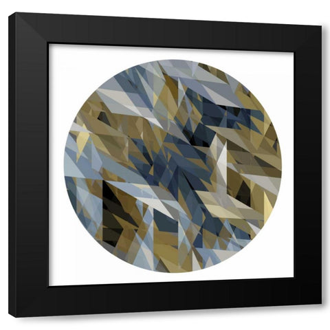 Facets in the Round II Black Modern Wood Framed Art Print with Double Matting by Tatum, Jan