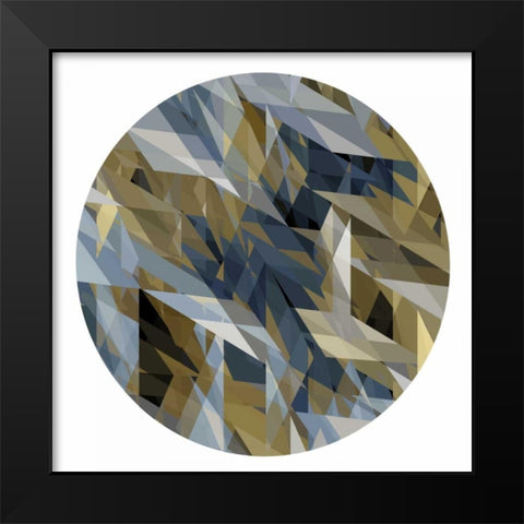 Facets in the Round II Black Modern Wood Framed Art Print by Tatum, Jan