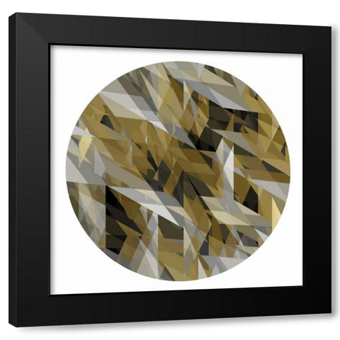 Facets in the Round III Black Modern Wood Framed Art Print with Double Matting by Tatum, Jan
