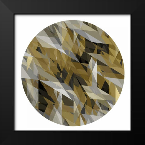 Facets in the Round III Black Modern Wood Framed Art Print by Tatum, Jan