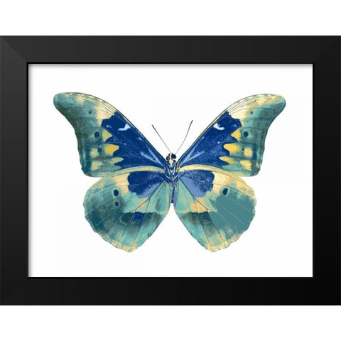 Butterfly in Aqua I Black Modern Wood Framed Art Print by Bosco, Julia