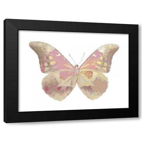 Butterfly in Teal I Black Modern Wood Framed Art Print with Double Matting by Bosco, Julia