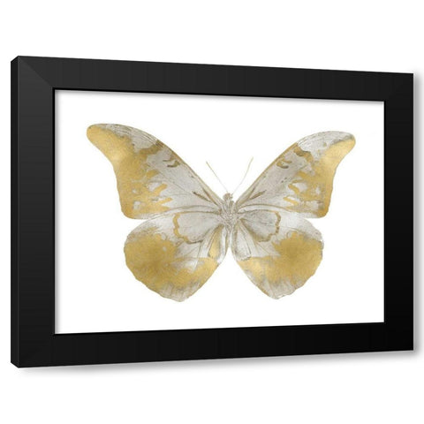 Butterfly in Teal II Black Modern Wood Framed Art Print with Double Matting by Bosco, Julia