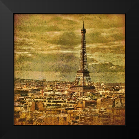 Letters from Paris Black Modern Wood Framed Art Print by Casey, Julia
