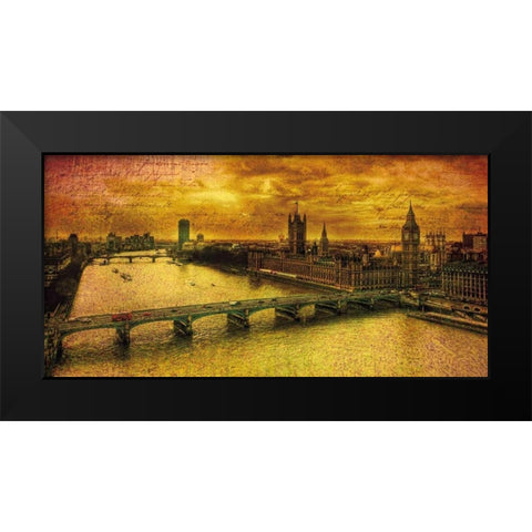 Remembering London Black Modern Wood Framed Art Print by Casey, Julia