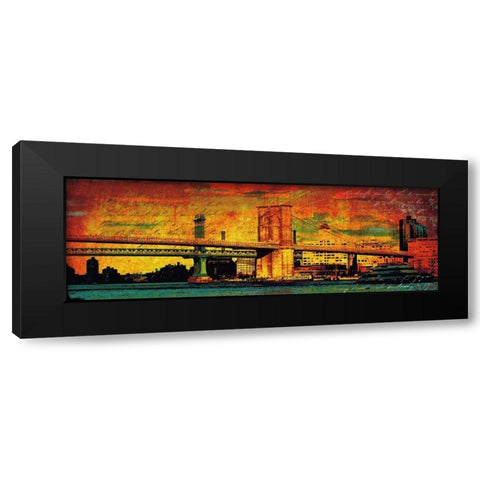 New York Memories Black Modern Wood Framed Art Print with Double Matting by Casey, Julia