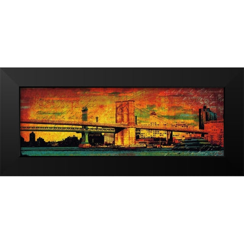 New York Memories Black Modern Wood Framed Art Print by Casey, Julia