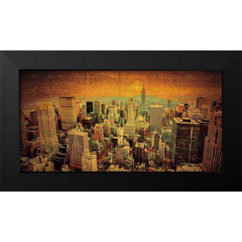 Remembering New York Black Modern Wood Framed Art Print by Casey, Julia
