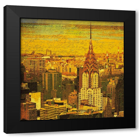 Letters from New York Black Modern Wood Framed Art Print with Double Matting by Casey, Julia