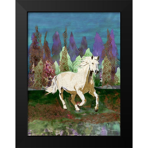 Angel Black Modern Wood Framed Art Print by McGee, Jenny