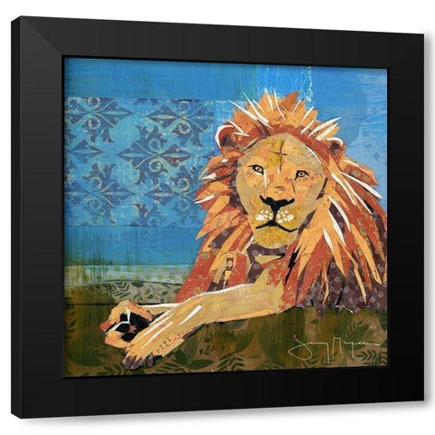 Lion Pride Black Modern Wood Framed Art Print with Double Matting by McGee, Jenny