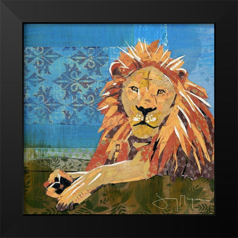 Lion Pride Black Modern Wood Framed Art Print by McGee, Jenny
