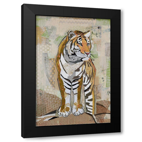 Tiger Strength Black Modern Wood Framed Art Print by McGee, Jenny
