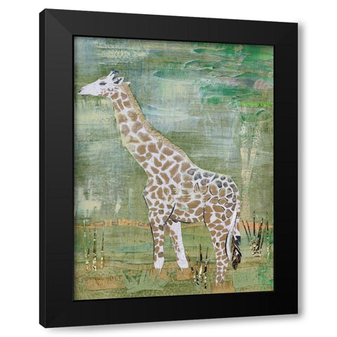 Majestic Giraffe Black Modern Wood Framed Art Print with Double Matting by McGee, Jenny