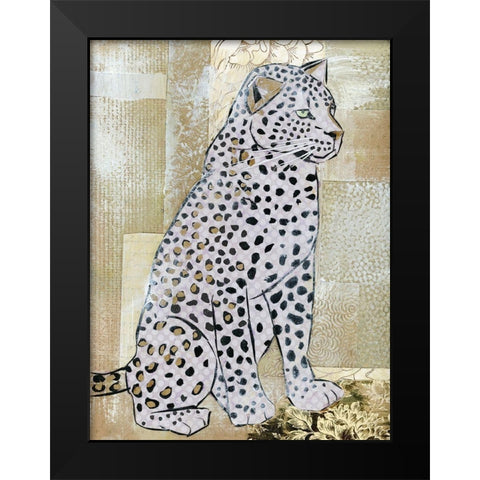 Leopard Beauty Black Modern Wood Framed Art Print by McGee, Jenny