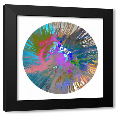 Circular Motion V Black Modern Wood Framed Art Print with Double Matting by Evans, Josh