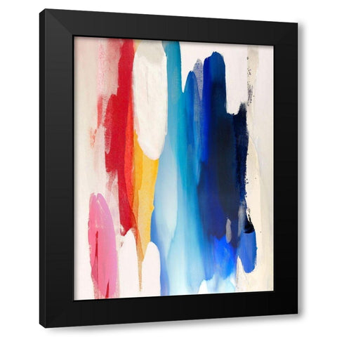 Lively I Black Modern Wood Framed Art Print with Double Matting by Hanson, Jackie