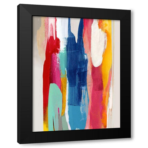 Lively V Black Modern Wood Framed Art Print by Hanson, Jackie
