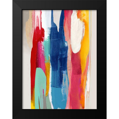 Lively V Black Modern Wood Framed Art Print by Hanson, Jackie