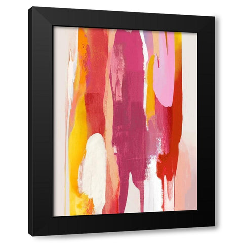 Vivacious III Black Modern Wood Framed Art Print with Double Matting by Hanson, Jackie