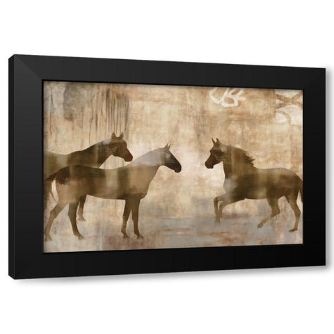 Horse Sense Black Modern Wood Framed Art Print with Double Matting by Mann, Jason