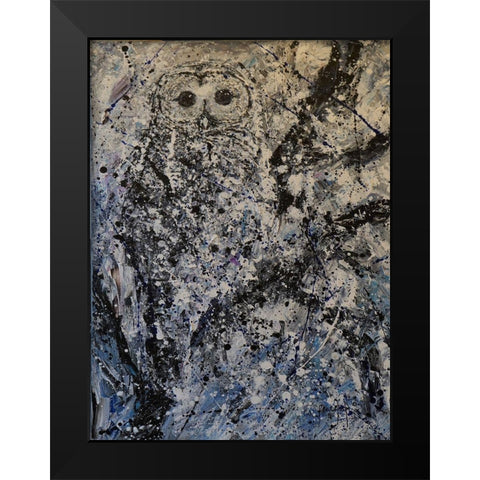 Owl I Black Modern Wood Framed Art Print by Foster, Joseph Marshal