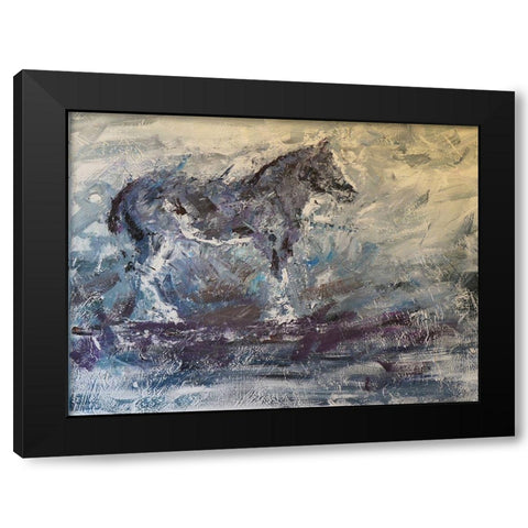 Horse II Black Modern Wood Framed Art Print with Double Matting by Foster, Joseph Marshal