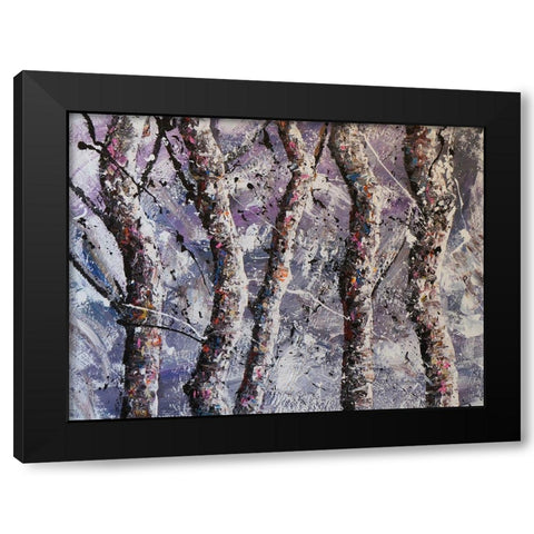 Cool Trees Black Modern Wood Framed Art Print with Double Matting by Foster, Joseph Marshal