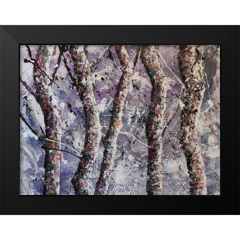 Cool Trees Black Modern Wood Framed Art Print by Foster, Joseph Marshal