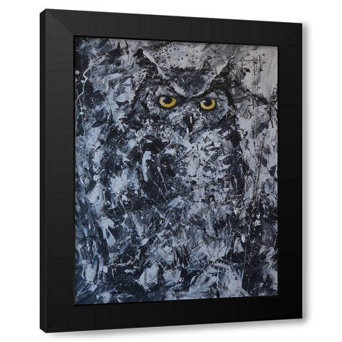 Owl II Black Modern Wood Framed Art Print with Double Matting by Foster, Joseph Marshal