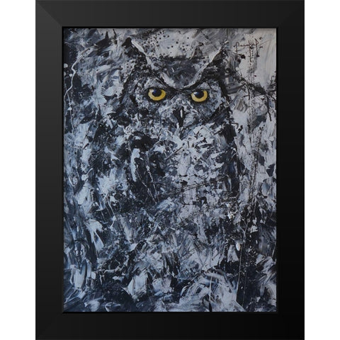 Owl II Black Modern Wood Framed Art Print by Foster, Joseph Marshal