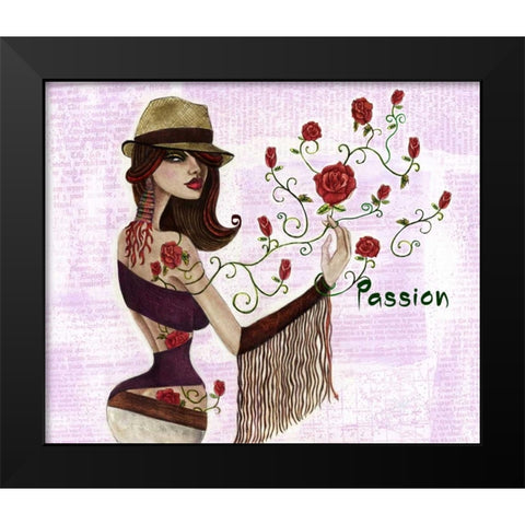 Diablo Black Modern Wood Framed Art Print by Goddess, Jami