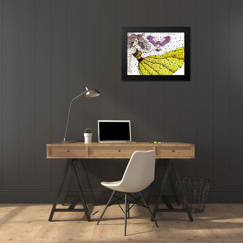 Owl II Black Modern Wood Framed Art Print by Goddess, Jami