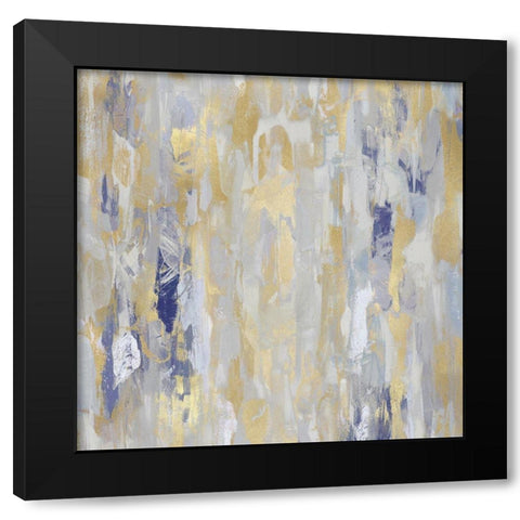Reveal Blue I Black Modern Wood Framed Art Print with Double Matting by Martin, Jennifer