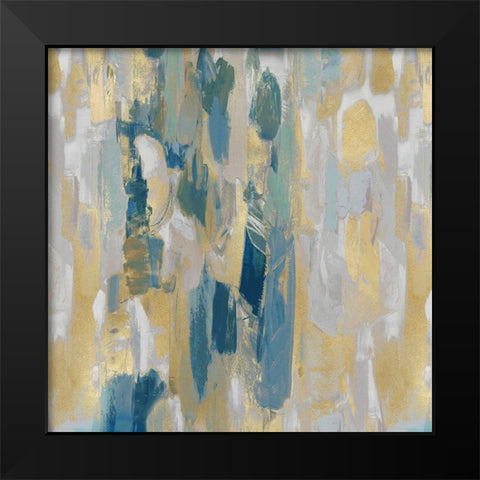 Reveal Teal I Black Modern Wood Framed Art Print by Martin, Jennifer