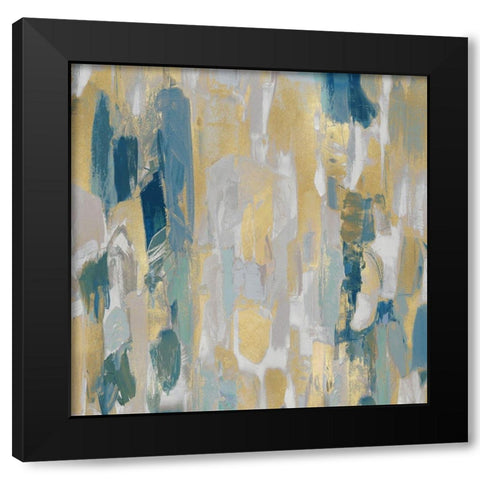 Reveal Teal II Black Modern Wood Framed Art Print with Double Matting by Martin, Jennifer
