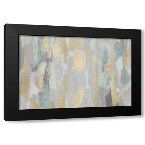 Revelation Aqua Black Modern Wood Framed Art Print with Double Matting by Martin, Jennifer