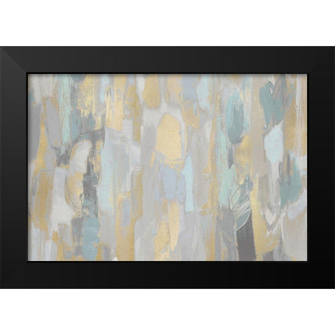 Revelation Aqua Black Modern Wood Framed Art Print by Martin, Jennifer