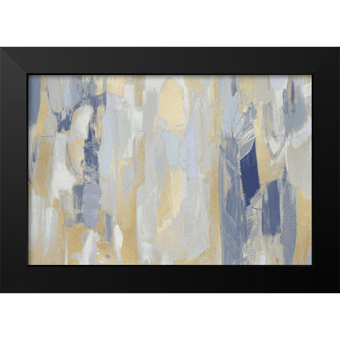 Revelation Blue Black Modern Wood Framed Art Print by Martin, Jennifer