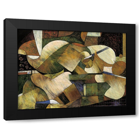 Movement I Black Modern Wood Framed Art Print with Double Matting by Parsons, Jonathan
