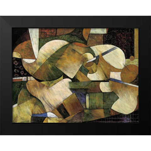 Movement I Black Modern Wood Framed Art Print by Parsons, Jonathan
