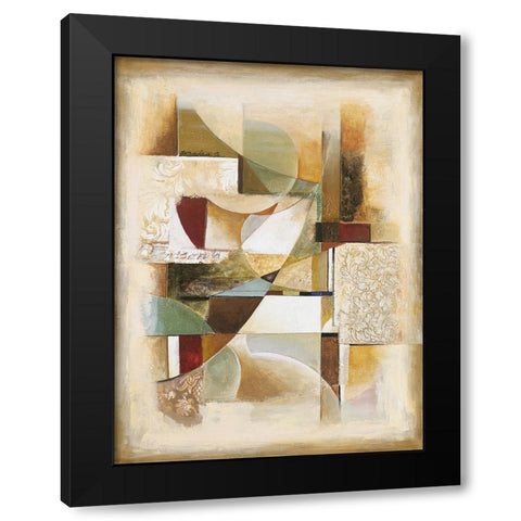 Abstract collage II Black Modern Wood Framed Art Print with Double Matting by Parsons, Jonathan