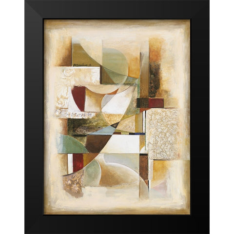 Abstract collage II Black Modern Wood Framed Art Print by Parsons, Jonathan