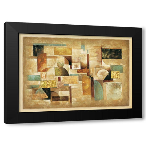 Texture I Black Modern Wood Framed Art Print with Double Matting by Parsons, Jonathan