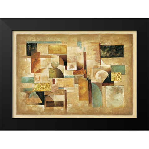 Texture I Black Modern Wood Framed Art Print by Parsons, Jonathan